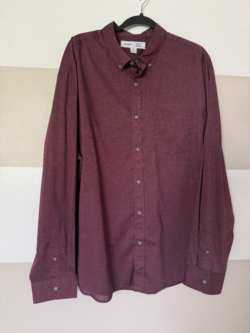 Old Navy Mens Red Wine Button Down Shirt Extra Extra Large NWT